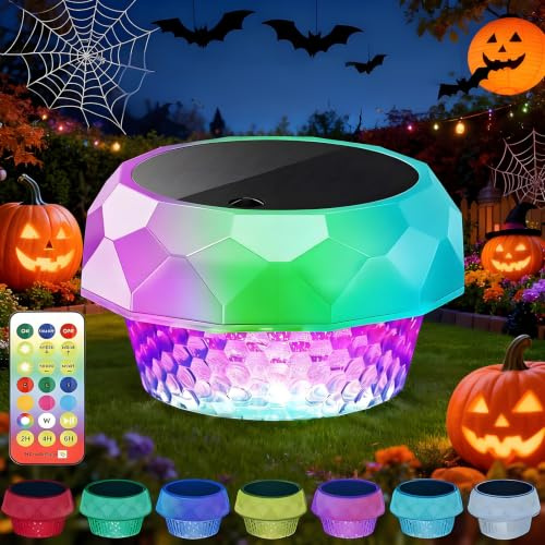 Joycome Poolbeleuchtung Solar Teich Deko, Pool Lichter Unterwasser | Fernbedienung, Dimmbar Farbwechselnde Schwimmende Poollampe Wasserdicht Floating Pool Lights für Whirlpool Badewanne Garten