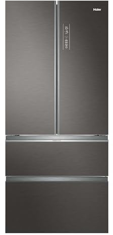 Haier French Door Kühl-Gefrierkombination FD 83 Serie 7 HB18FGSAAA | 83 cm Breite, 539 L, Kühlschrank mit Eiswürfelbereiter, Touch & No Frost, Doppeltür Kühlschrank mit Gefrierfach