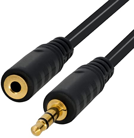 BIGtec 1,5m AUX Kabel Klinkenkabel 3,5 mm Audio Kabel Klinken Verlängerung Klinke Kabel 3,5mm Verlängerungskabel Stecker/Buchse stereo Adapter