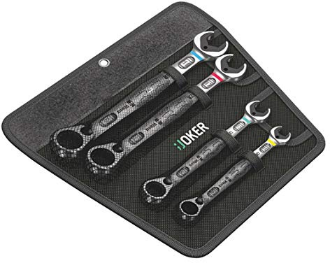 Wera 05020090001 6001 Joker Switch 4 Set 1, Maul-Ringratschenschlüssel-Satz, metrisch, 4-teilig
