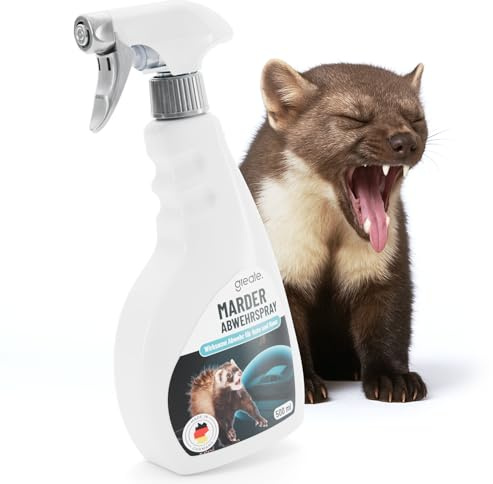 Marderspray Auto Motorraum 500 ml von greate - Sofortige & langfristige Marderabwehr Auto, Dachboden, Haus & Garage - Mader Abwehr Made in Germany - Anti Marder Spray