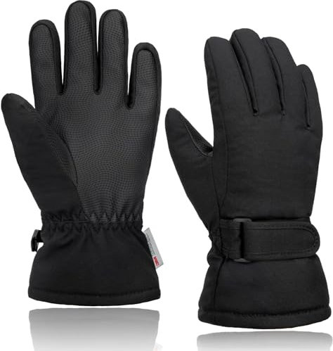 Arcweg Kinder Skihandschuhe Winter Wasserdicht Handschuhe Warme Atmungsaktiv Mitten Fäustlinge für Unisex Mädchen und Jungen Wintersport L/XL