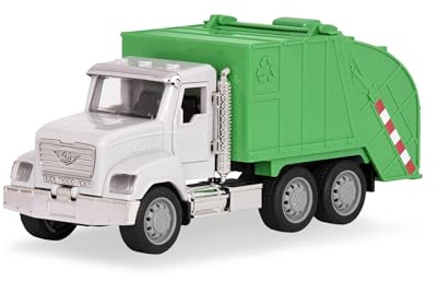 Driven by Battat - Recycling Truck, 18 cm - Spielzeug-Recycling-Truck für Kinder - Spielzeug-Arbeitsfahrzeug - Lichter und Geräusche - Bewegliche Teile - 3 Jahre +