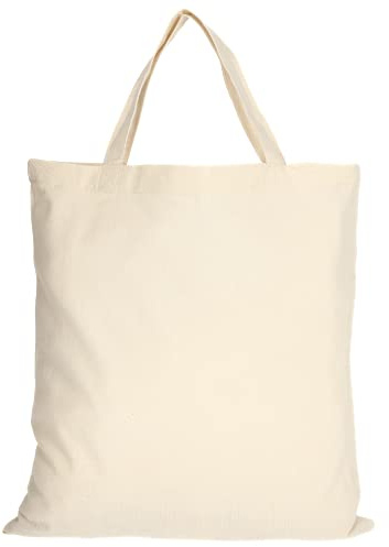 TEXXILLA 5er | 15er | 50er Pack Baumwolltasche - 28 Farben | mit zwei kurzen Henkeln | 38x42cm | Jutebeutel | Einkaufstasche | unbedruckt, Farbe:natur, Menge:15 Stück