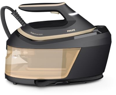 Philips PerfectCare 6000 Series Dampfbügelstation, Leistungsstarker Dampf, Kompaktes Design, 1,8L Abnehmbarer Wassertank, SteamGlide Advanced Bügelsohle (PSG6064/80)