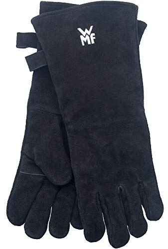 WMF BBQ Grillhandschuhe 1 Paar, Leder, hitzebeständige Handschuhe, Ofenhandschuhe extra lang, praktische Größe (10/XL)