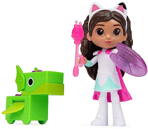 Gabby's Dollhouse, Knight Gabby Spielfiguren-Set mit Überraschungsspielzeug und Mini-Drachenfreund, Kinderspielzeug für Mädchen und Jungen ab 3 Jahren