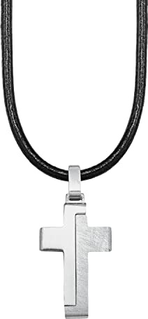s.Oliver Kette mit Anhänger Edelstahl/Leder Jungen Kinder Halsschmuck, Motiv, Kommt in Schmuck Geschenk Box
