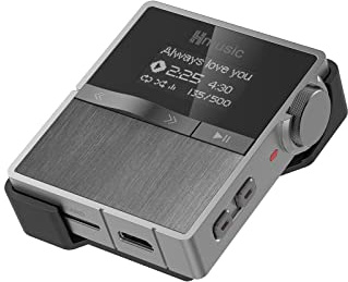 Hmusic P68 HiFi MP3 Player Mit Clip, Lossless DSD Bluetooth, Tragbarer Hi-Res Audio Player Mit 16GB Speicherkarte, Unterstützt Bis Zu 128GB, Für Sport Und Laufen