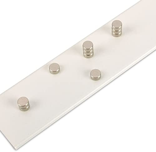 magnets4you - Magnetleiste aus Stahlblech zum Anschrauben | 800x35mm | Weiß | inkl. Schrauben & 10 starker Magnete | Haftgrund für alle Magnete