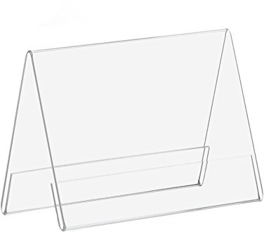 10 Stück DIN A6 A-Aufsteller/Tischaufsteller/Werbeaufsteller Acrylglas | 10er Set, Aus echtem Acrylglas, Einfache Anwedung, Schneller Blattwechsel, stabiler Stand, UV Stabil