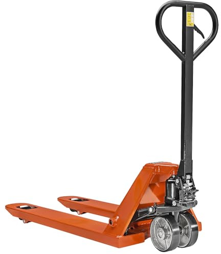 eurokraft Basic | Handhubwagen | Tragfähigkeit 2500 kg, Lastrollen Polyurethan, Single