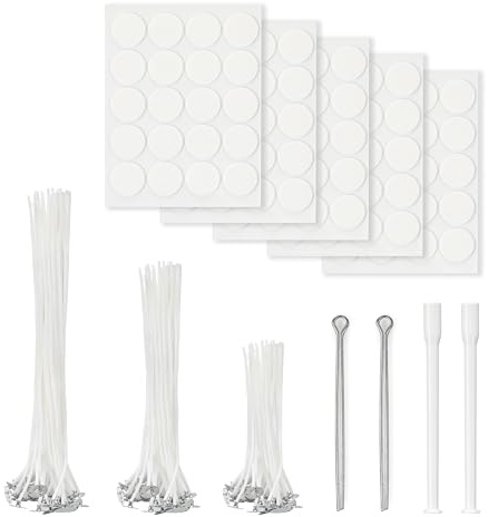 Nordstern Kerzendocht 100er Pack - Dochte Set zum Kerzen selber Machen - Ideal zum DIY Kerzen Gießen und Kerzenherstellung 10/15/20 cm