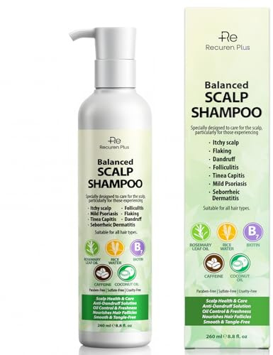 Anti Schuppen Shampoo für Damen & Herren: Seborrhoisches Schuppenflechte Kopfhaut Haarshampoo, Tiefenreinigung & gepflegtes Haar – Mit Salicylsäure, Piroctone Olamine, Rosmarin & Kokosöl