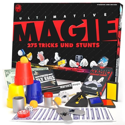 Marvin's Magic Kinderzauberset - 275 Zaubertricks - ab 8 Jahren | Zauberset für Kinder, 275 Verblüffende Zaubertricks, Mit Zubehör und Anleitung, Geschenk ab 8 Jahren