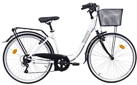 Denver Discovery Damen City Bike, 66 cm (26 Zoll), Weiß