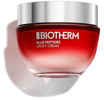 Biotherm Blue Peptides Uplift Cream, Anti Aging Gesichtspflege mit Kollagen Peptiden, straffende Tagescreme gegen Falten für strahlende Haut, Gesichtscreme mit Glow Effekt, 50 ml