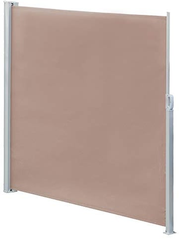 Melko Seitenmarkise Sichtschutz ausziehbar 160x300 cm Balkon Terrasse Braun | UV-reißfestes Polyester 180 g/m², automatische Rückrollfunktion, Kassette zur Wandmontage, schützt vor Wind und Sonne