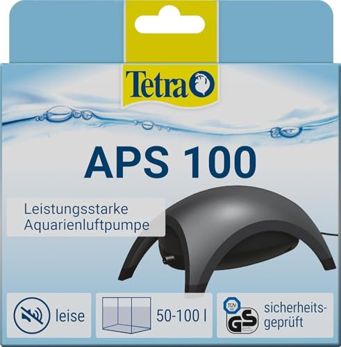 Tetra APS 100 Aquarium Luftpumpe - leise Membran-Pumpe für Aquarien von 50-100 L, schwarz