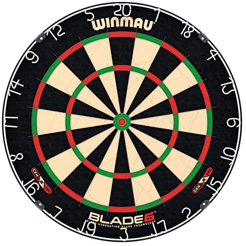 Winmau Blade X & Blade 6 Komplett Dartscheibe - Offizielles PDC Steeldart-Turnier Dartboard für Dartpfeile, ultradünnes Drahtsystem, hochdichte Sisal-Konstruktion
