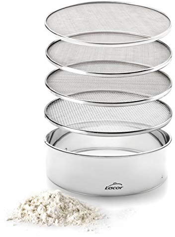 LACOR 4 AUSTAUSCHBARE MASCHE-SIEB. 20 cm, Edelstahl, Silber, 68340