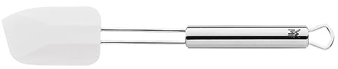 WMF Profi Plus Teigschaber Silikon 26 x 5,5 cm, Cromargan Edelstahl teilmattiert, Silikon, spülmaschinengeeignet, hitzebeständig bis 200°C, weiß