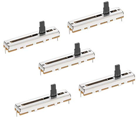 sourcing map 5St Fader Variable Widerstände Mischer Potentiometer Gerade | Schiebe B10K Ohm Linear Potentiometer zum Dimmen 45mm