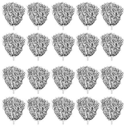 20 Stück Pompons Cheerleading, Bright Metallic Cheers Ball Squad Cheer Sport Farben Pompons Poms Hand Flower Bands Spirit Cheering Pom Colours Accessories Tanzpompons Sportspiel Teamgeist