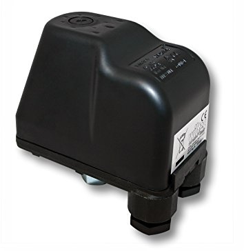 Wiltec Druckschalter SK-9 230V 1-phasig, Druckwächter mit Trockenlaufschutz für Hauswasserwerke und Pumpen, zuverlässige Pumpensteuerung