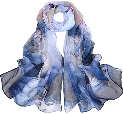 FAIRYGATE Damen Schal Georgette Stola Halstuch Sommerschals Für Abendkleid Hochzeit Seidenschal Chiffon Schal 38007