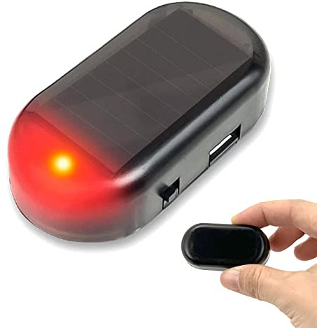 Auto-Alarmanlage,Antis-diebstahl-Blinklampen,Solar Power Dummy Auto Alarm,Auto Alarmanlage Diebstahlsicherung,Lampe Dummy Anti-diebstahl Blinkende Blinklampe Für Auto Rot