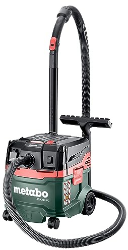 metabo Allessauger ASA 20 L PC -1200 W, 20 l Behälter, Staubklasse L - Nass-/Trockensauger mit integrierte Filterabreinigung, Gerätesteckdose, Antistatik, Mobil - 5,5 m Kabellänge