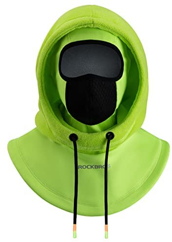 ROCKBROS Winter Sturmhaube, Fleece-Balaclava mit Kapuze für Damen & Herren | Als Skimaske & Halswärmer, winddicht & wärmend für Motorrad, Fahrrad, Ski & Snowboard