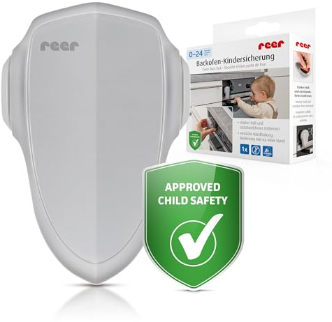 reer Backofen-Kindersicherung | Kinderschutz für die Küche | für ein sicheres Verschließen der Backofentür | grau