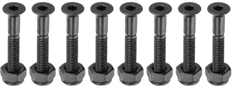 PATIKIL Skateboard Hardware Kit 2" 8 STK Kohlenstoffstahl Grad 8.8 Montageschrauben Bolzen Muttern Set Für Skateboard Cruiser Schwarz