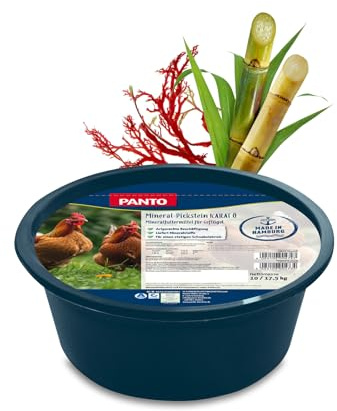 PANTO Mineral Pickstein Karat Ö 10 kg – Pickschale für Hühner & Geflügel | Pickschale mit wichtigen Spurenelementen & Mineralien – Futterergänzung für Hühner & Geflügel