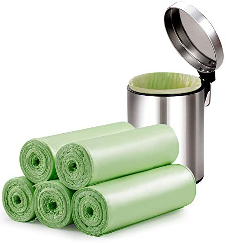 Kompostierbare Müllbeutel 20l, Biomüllbeutel 4-6 Gallonen 100 Zählungen, Dicker Abbaubarer Müllsack kompostierbar