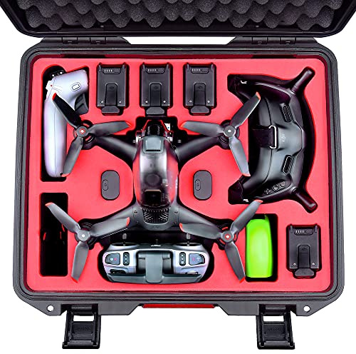 FPVtosky Professionelle Koffer für DJI FPV, wasserdichte Harte Tragetasche für Fly More Combo, Zubehör für DJI Drohne [nur Koffer]