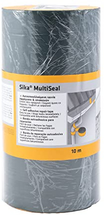 SIKA - Dichtungsband - MultiSeal - Selbstklebend - Grau-Grün - 10m x 300mm | Für außen - Selbstklebend & wasserdicht - Bituminös - Schnellreparaturen gegen Nässe & Zugluft - Überstreichbar