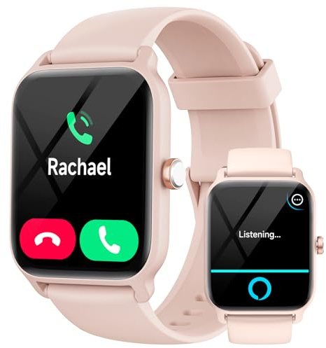 Gydom Smartwatch Damen mit Telefonfunktion Alexa Built-in, 1,8 Fitnessuhr Damen mit 100+ Sportmodi, Pulsmesser SpO2 Schlafmonitor, IP68 Wasserdicht, Schrittzähler Uhr Sportuhr für Android/iOS