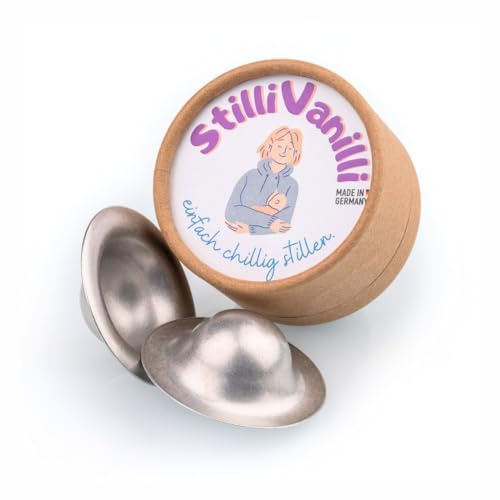 StilliVanilli Stillhütchen aus Reinzinn - Zinnhütchen - Bieten sofortigen Schutz bei empfindlichen Brustwarzen - Made in Germany