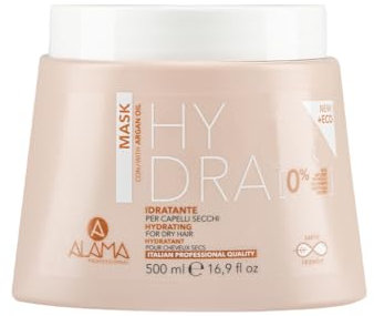 Alama Professional Alama Hydra, Feuchtigkeitsspendende Maske Für Trockenes Haar Mit Arganöl, 500ml