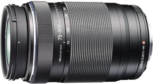 OM SYSTEM M.Zuiko Digital 75-300mm 1:4.8-6.7 Objektiv II, geeignet für alle MFT-Kameras (Olympus, OM-D und Pen Modelle, Panasonic G-Serie), schwarz