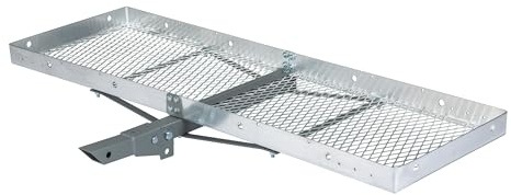 CURT 18100 Aluminium-Anhängerkupplungs-Lastenträger, 227 kg Kapazität, 2-Zoll-Klappschaft (5,1 cm), 152,4 x 50,8 cm