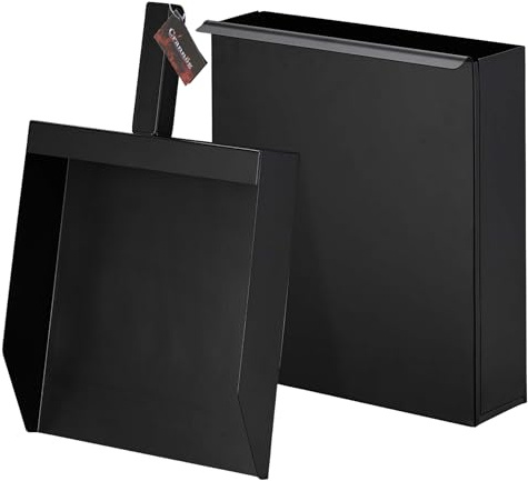 Fireplace Ash Carrier Shovel & Pan for Easy Cleaning of Ashes Ideal Fireplace Accessory for Indoor Log Burner & Open Fires | Tray Fits Under Standard Fire Grates (13.7x9x2.5)