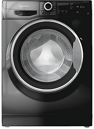 Bauknecht W8 S6300 A Waschmaschine Frontlader / 8kg / EEK A/Kurz 30 / Kurz 45 / Kraftvolle Fleckenentfernung/Anti-Allergie-Programm/Wolleprogramm/Schwarz/Langlebiger Inverter-Motor