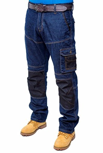 Prime Herren Arbeitshose Herren Cargohose Heer Armeehosen Multi Taschen Pants (BLACK-008, 32W X 30L)