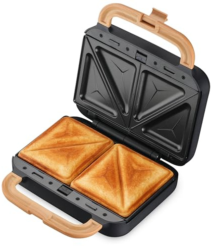 LEBENLANG Sandwichmaker 3 in 1-750W Inkl. 3 Einsätze für Grill, Sandwich & Waffeln I Sandwich Maker Kombi Toaster Sandwichtoaster Waffeleisen Sandwich- & Paninitoaster Waffle maker Sandwhichmaker
