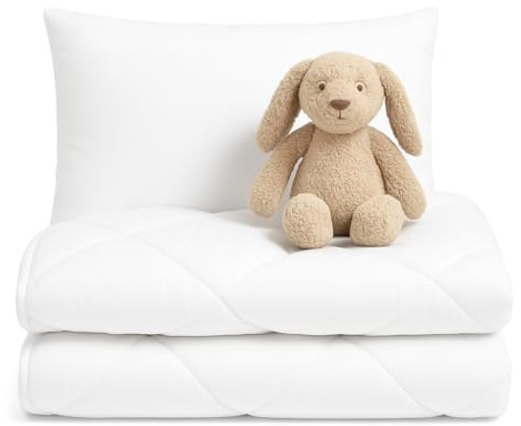 SOHYGGE Kinderbettdecken-Set 100 x 135 + Kissen 35 x 55 cm – für Bett 70 x 140 cm – Ultra Weich – 4 Jahreszeiten – Waschbar bei 60°C – Zertifiziert nach Öko-Tex – Kinderbettwäsche Babybettwäsche