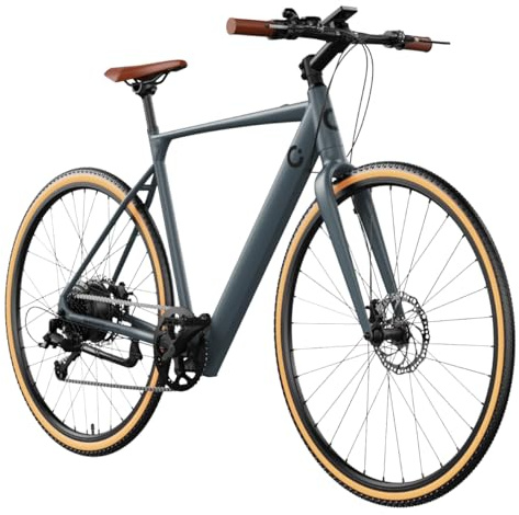 Cecotec Elektro-Stadtfahrrad Sprint Silver, 250W, 28-Zoll-Räder, 70 km Reichweite, 360 Wh Batterie, Shimano Altus 8-Gang-Schaltung und Doppel-Hydraulikbremsscheiben
